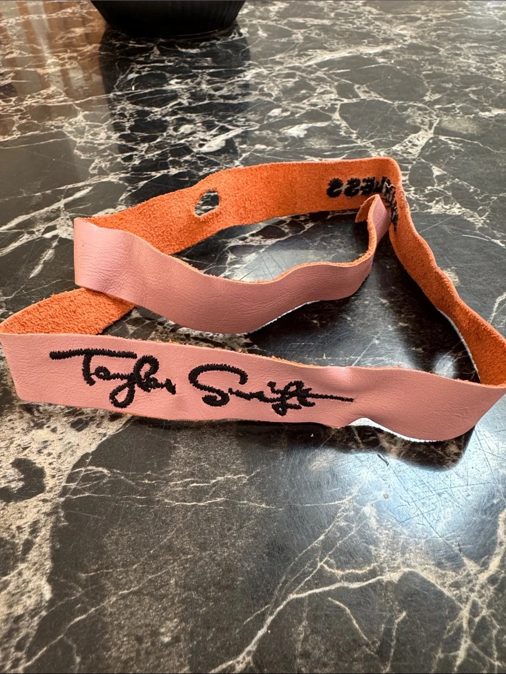 FEARLESS Taylor Swift RARE Pink Leather Wrist Wrap Bracelet